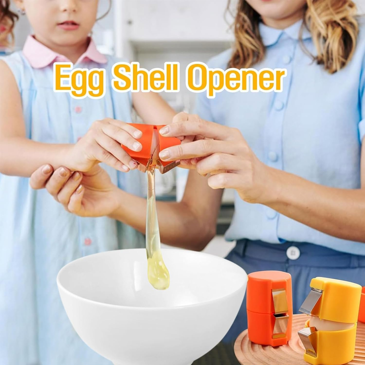 Egg Shell Opener,Egg Shell Opener for Hard Boiled Eggs,2024 New Egg Cutter Egg Cracker Tool,Egg Shell Opener Egg Separator for Raw Eggs for Home Kitchen Use.3Pack image number 6