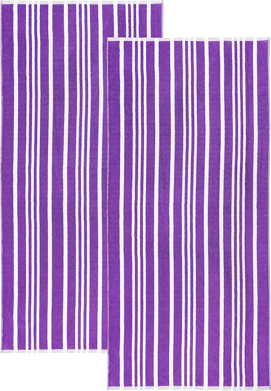 Trends Alley Amalfi Beach Towels (Pack of Two) | 100% Cotton Beach Towels (75X157 Cm) | Sand-Free & Quick to Dry | Cabana Striped Bath Towels Set for the Beach, Pool, Travel & Spa