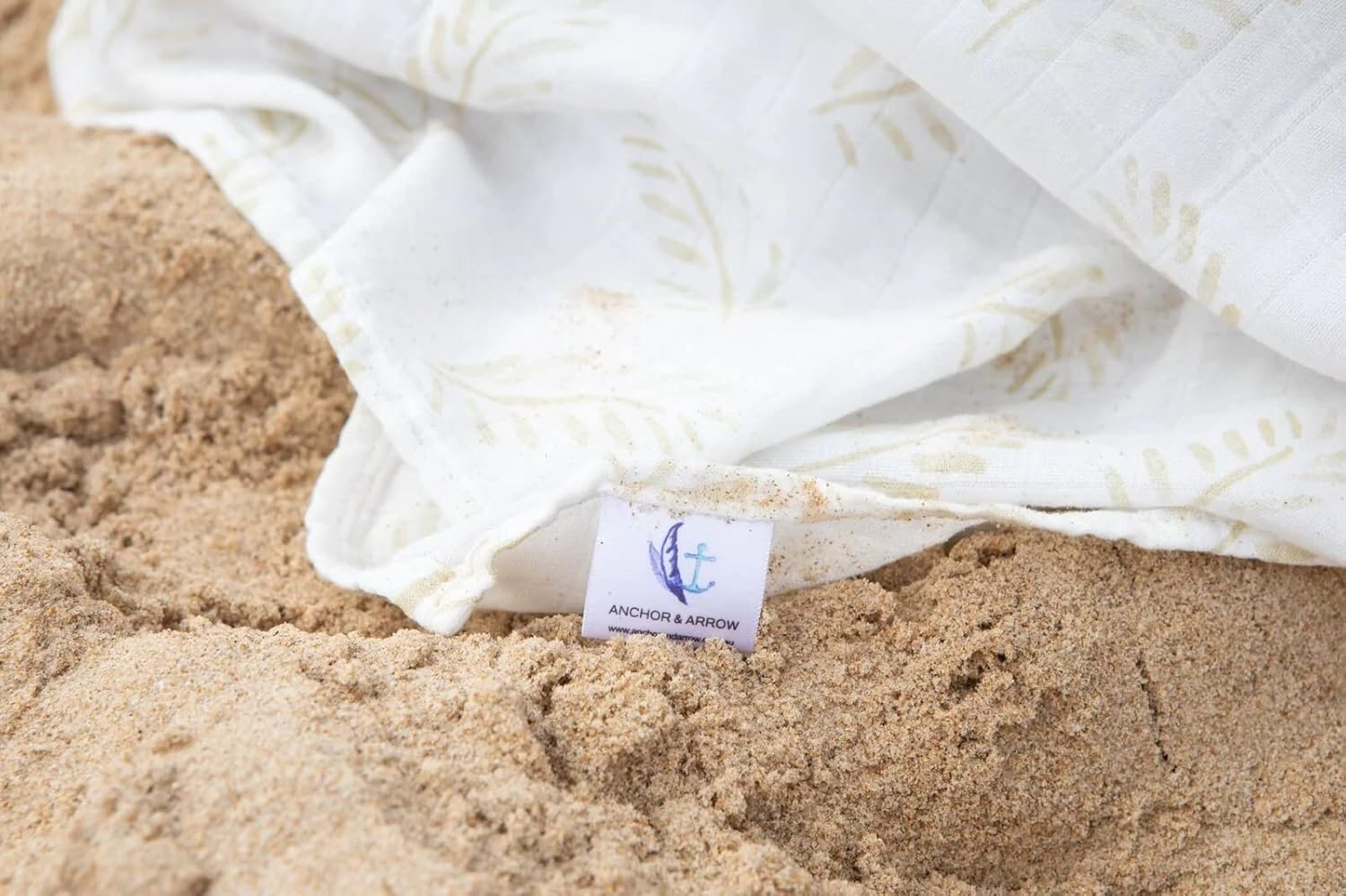 Anchor & Arrow Gold Fern Baby Cot Sheet