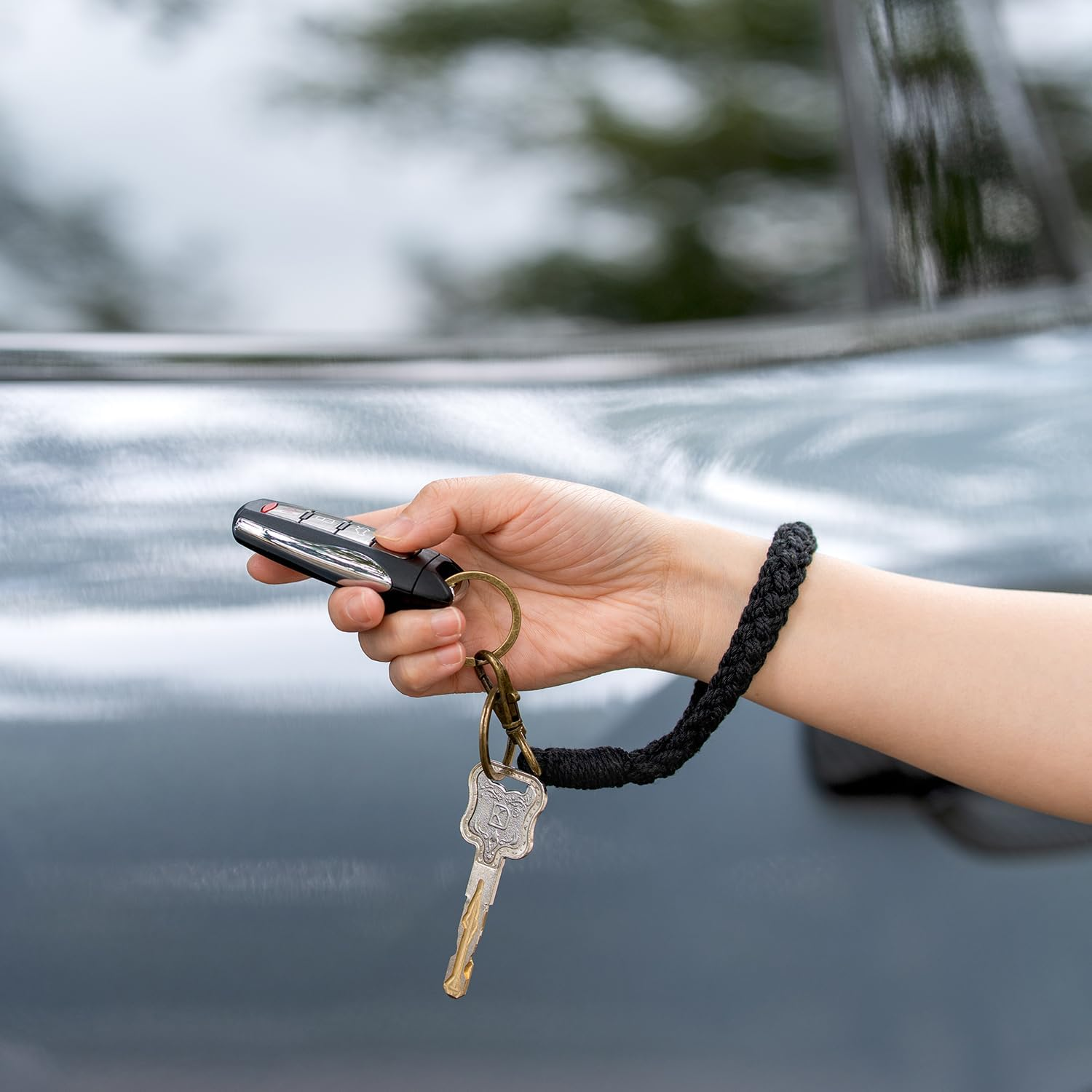 Black Lanyard Universal Hand Wrist Strap Lanyard for Girl Women Bohemian Short Lanyard for Keys,Id Holders,Backpack Decoration image number 1