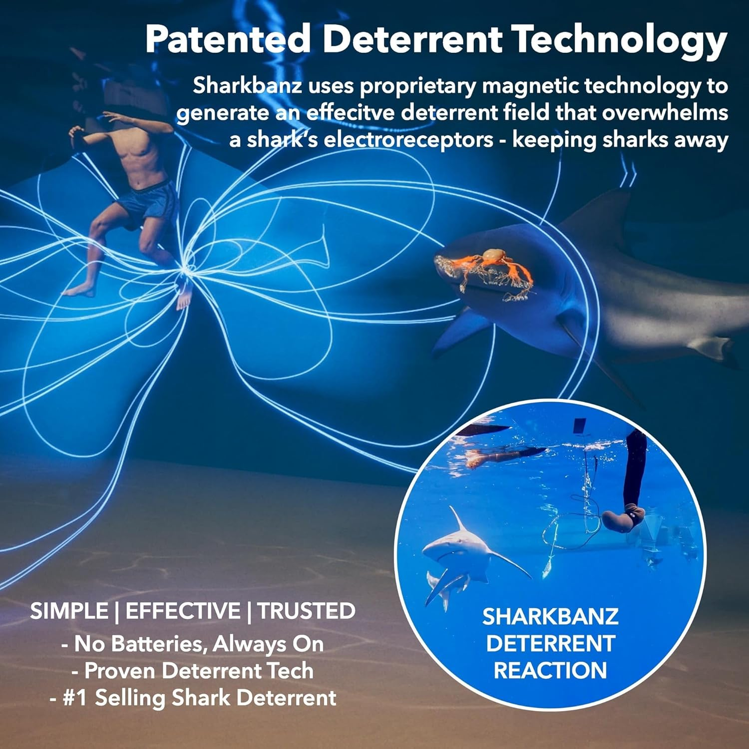 SHARKBANZ 2 Magnetic Shark Repellent Band for Swimming, Surfing, Diving, Snorkeling and All Ocean Sports image number 5