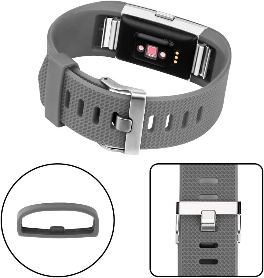 3 Pack Sport Bands Compatible with Fitbit Charge 2 Bands, Adjustable Replacement Wristbands for Women Men Small Large image number 2