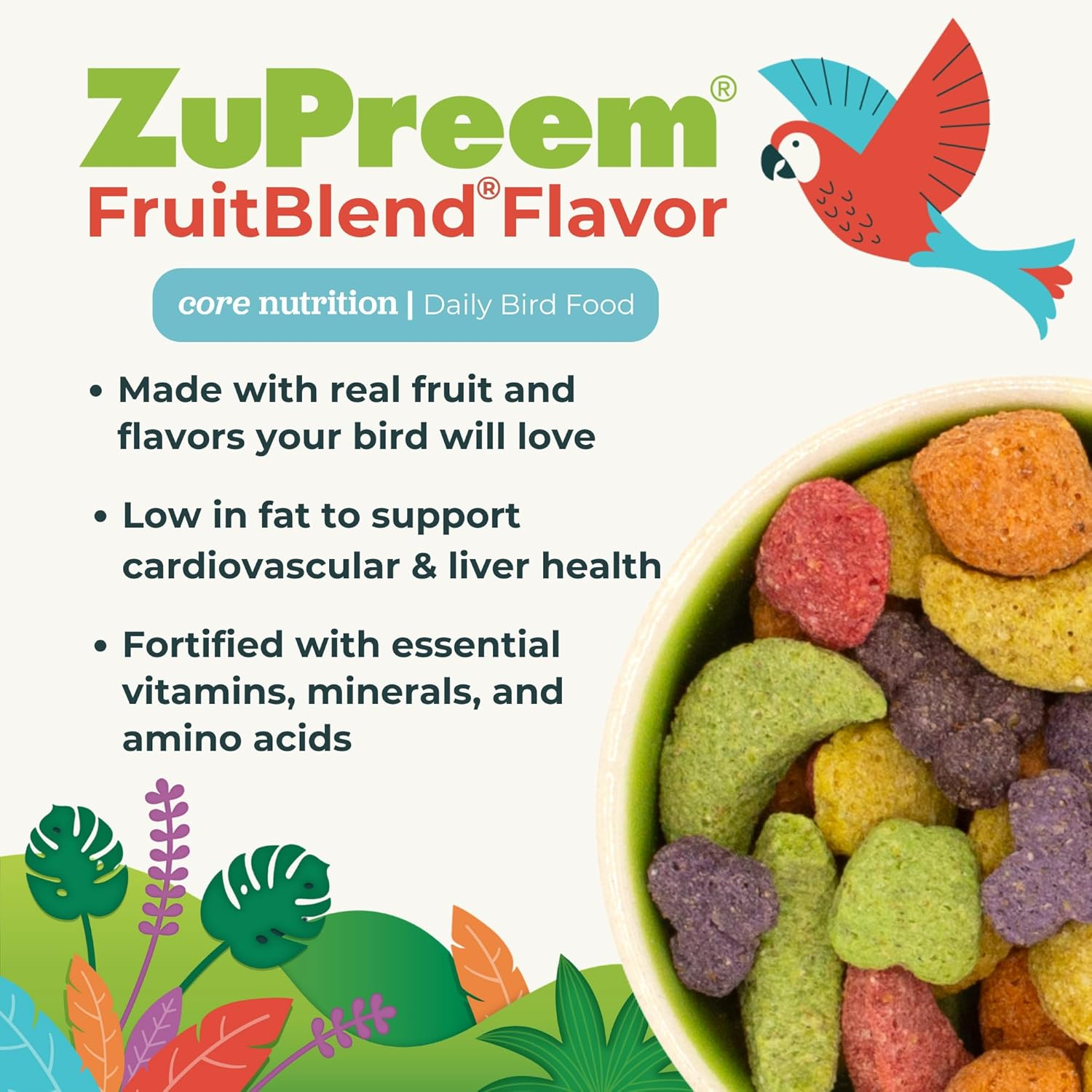 Zupreem Fruit Blend Diet for Large Birds, 3.5-Pound image number 5