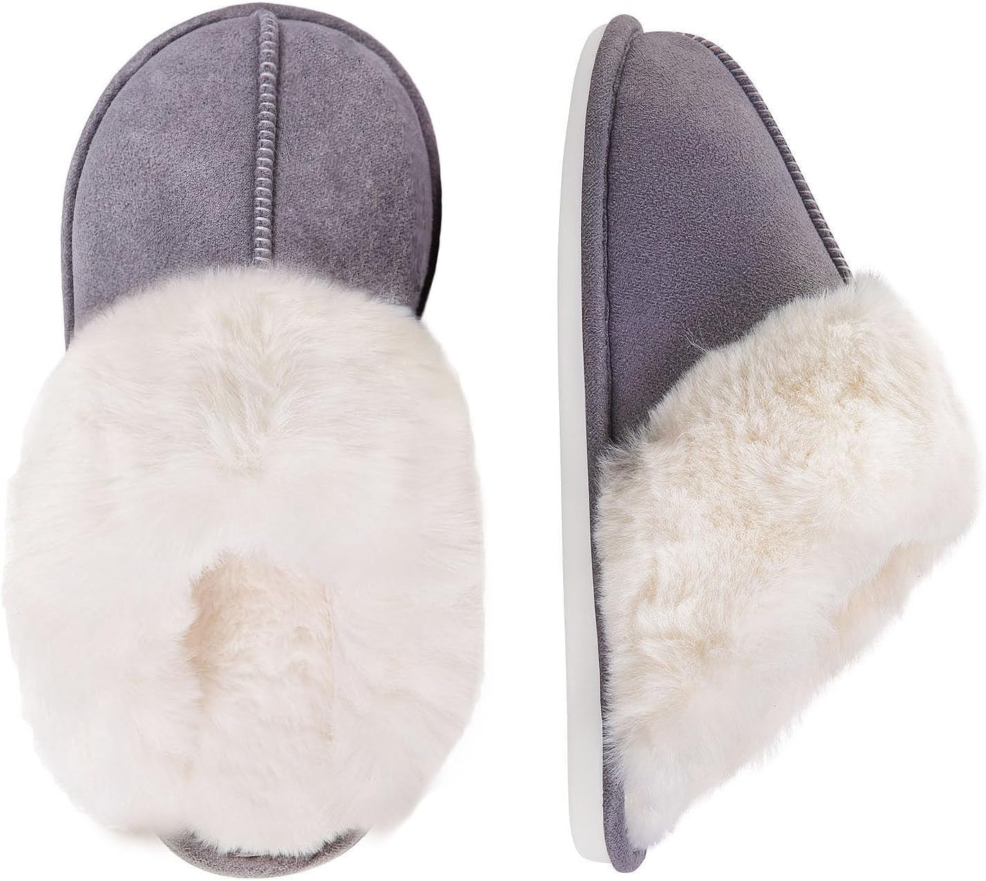 PGB Women'S Fuzzy Memory Foam Slippers - Fluffy Winter House Slippers - Indoor/Outdoor - Adult Women'S Shoes