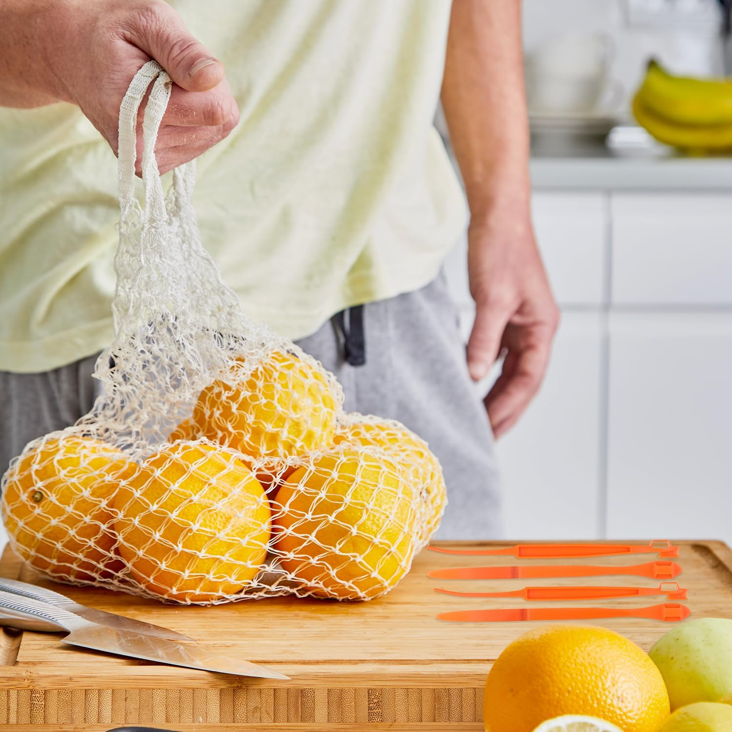 10Pcs Orange Peeler Tool, Long Handle Serrated Citrus Peel Cutter Easy Hold Plastic Vegetable Lemon Slicer Fruit Opener Remover Kitchen Gadget Chef Tools image number 6