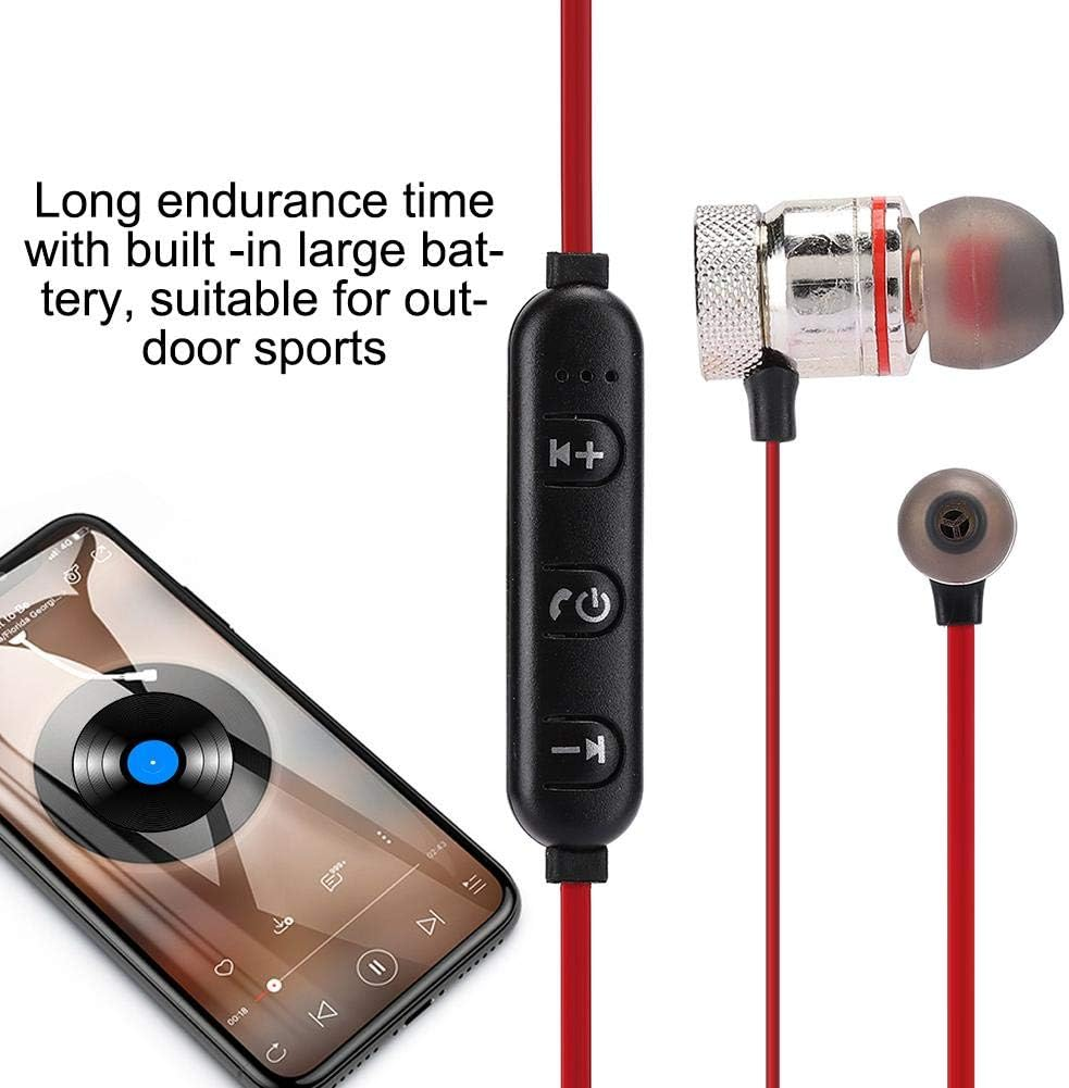 Bluetooth Headphones, Neckband Headset, Wireless Sports Headphones, In-Ear Stereo Headsets for Noise Cancellation for Training, Sports (Red) image number 3