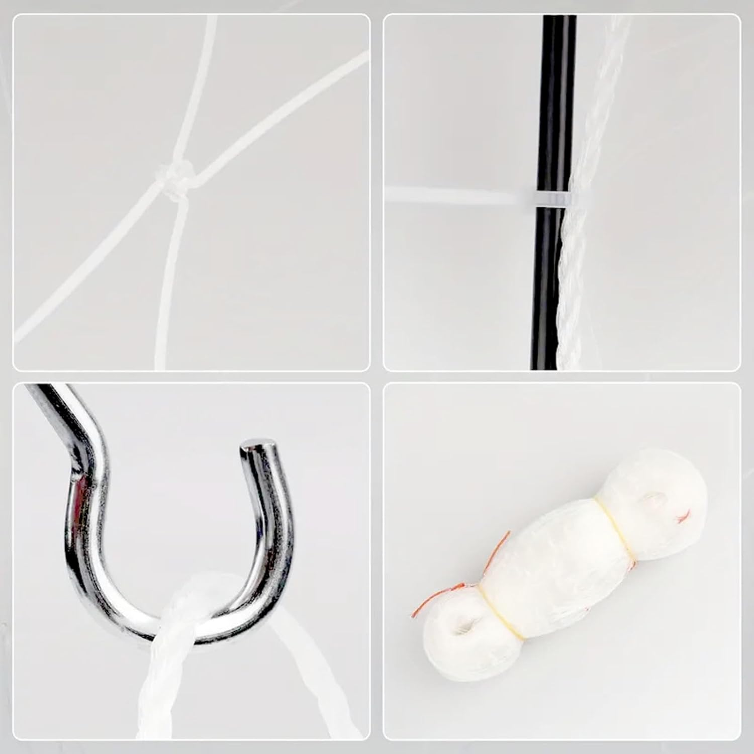 Transparent Balcony Cat Net, Cat Protection Net Made of Transparent Nylon, Cat Grid Balcony, 3 X 4 M, Cat Net for Balcony, No Drilling, Cat Net Wire Reinforced, for Balcony, Patio image number 6