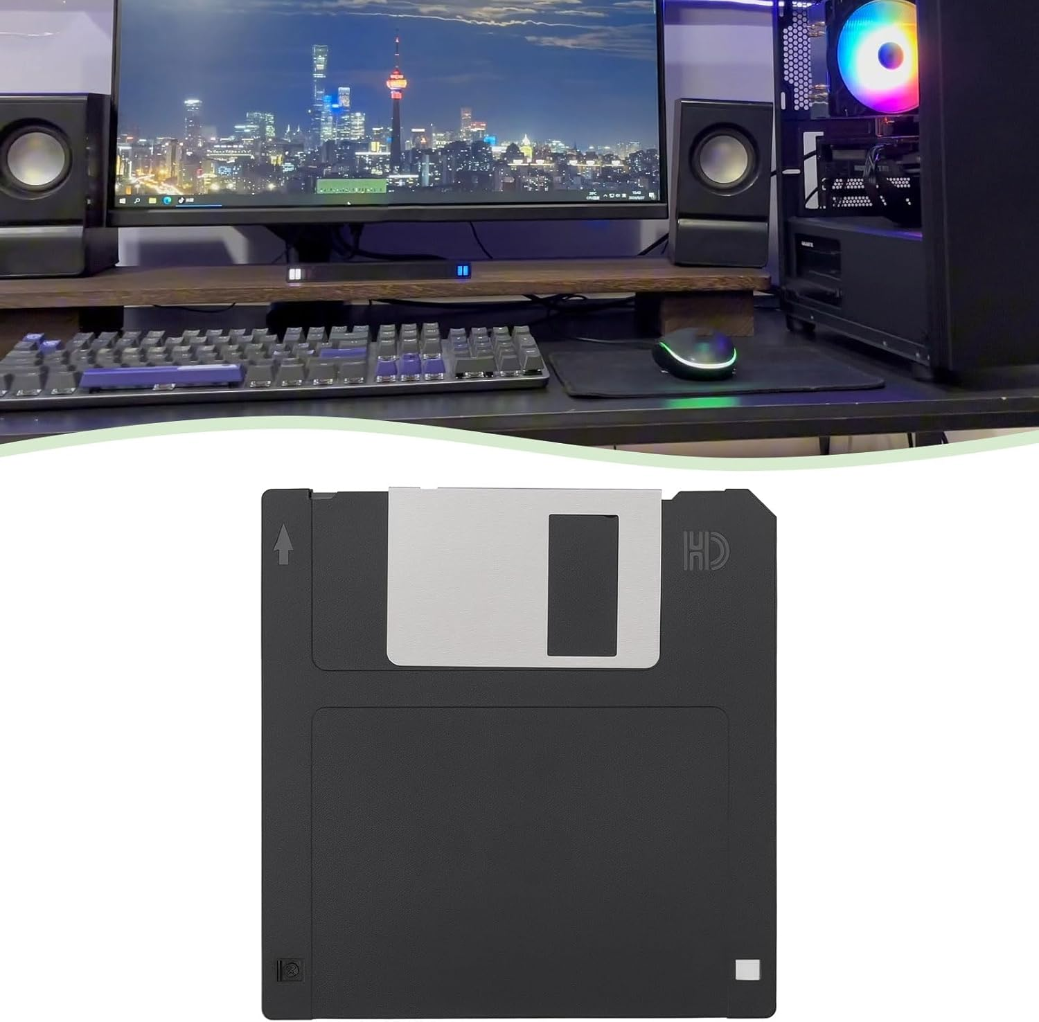 Emagtech 1Pc 3.5 Inch Floppy Disk Cleaner 1.44MB Format a Floppy Disk Cleaner Portable Floppy Disk Cleaner for PC Amiga Atari ST Archimedes Black image number 4