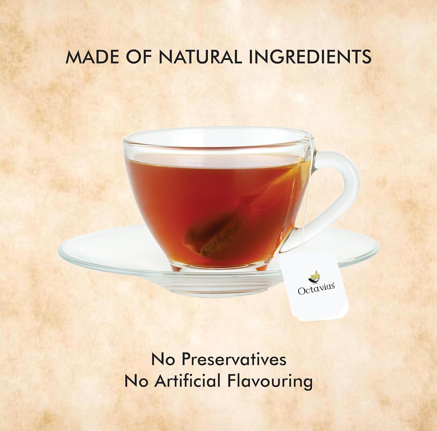 Octavius Enveloped Indian Masala Black Tea &ndash; 30 Flavoured Tea Bags | Pure Aromatic Spiced Chai | Energising Black Tea | Supports Weight Management & Digestion | Authentic Indian Blend image number 4