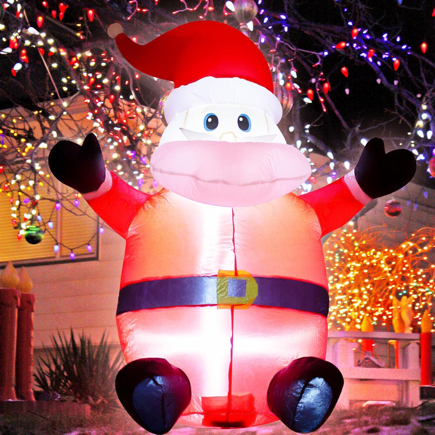 1.2M Christmas Inflatable Santa Claus Outdoor Yard Decorations，Indoor Blow up for Christmas Decorations- WM-02 image number 6