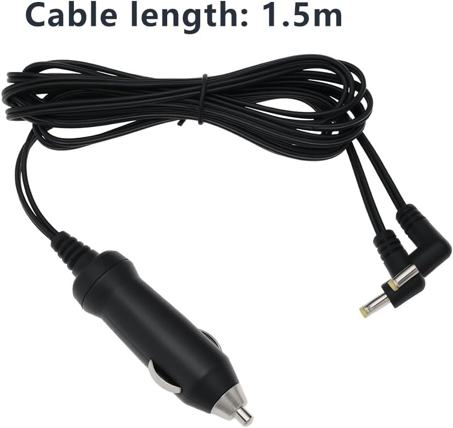 Emsea 2Pcs Double 12V Cigarette Lighter Adapter Charger Compatible with Nextbase Car 9 NB9D-CAR Portable Car DVD Player (Cable Length 1.5M) image number 1