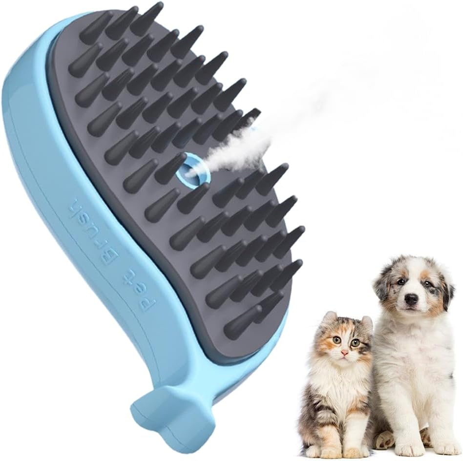 Cat Brush with Steam Cat Brush - 3-In-1 Steam Brush Cat with Spray Cat Brush with Water, Cat Massage Brush, Grooming Eliminate Flying Hair for Cats and Dogs, with USB Charging Cable image number 6