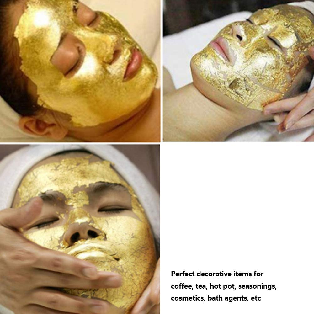 Stylish Food Decoration Non-Toxic Food Gold Foil, Gold Leaf Flakes, Bars for Families image number 2