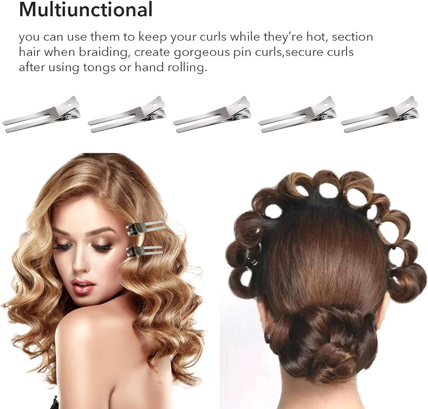 45Pcs 4.5Cm Hair Salon Barber Hair Curl Clips