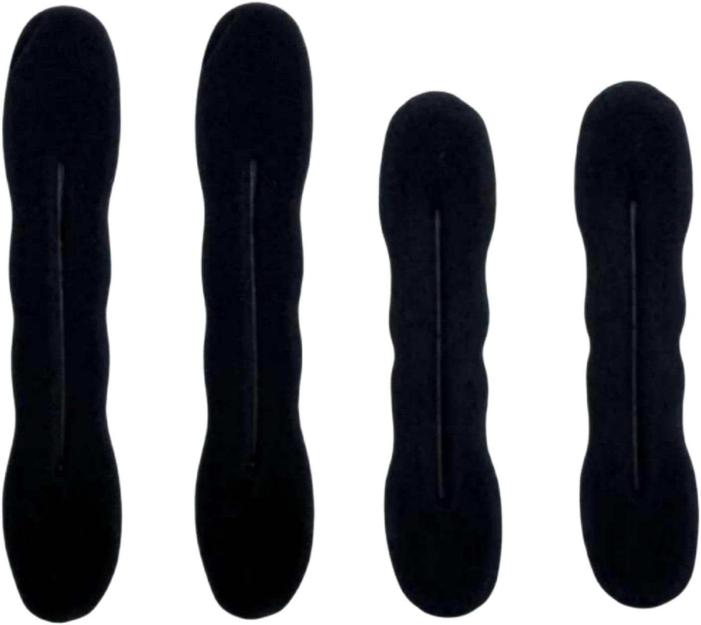 YUESUO Four-Piece Hairpin, Foam Sponge Strip Hair Accessory, Magic Hairpin Flexible and Reusable, French Style, Strong Plasticity and Easy to Use (Brown)