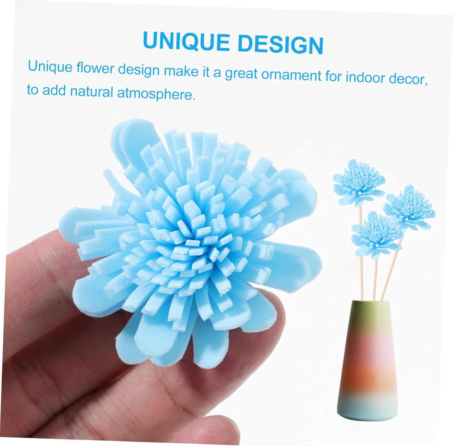 100Pcs Scented Chrysanthemum Aroma Flowers for Diffuser Aromatherapy Accessories Use in Home Spa - Purple image number 4