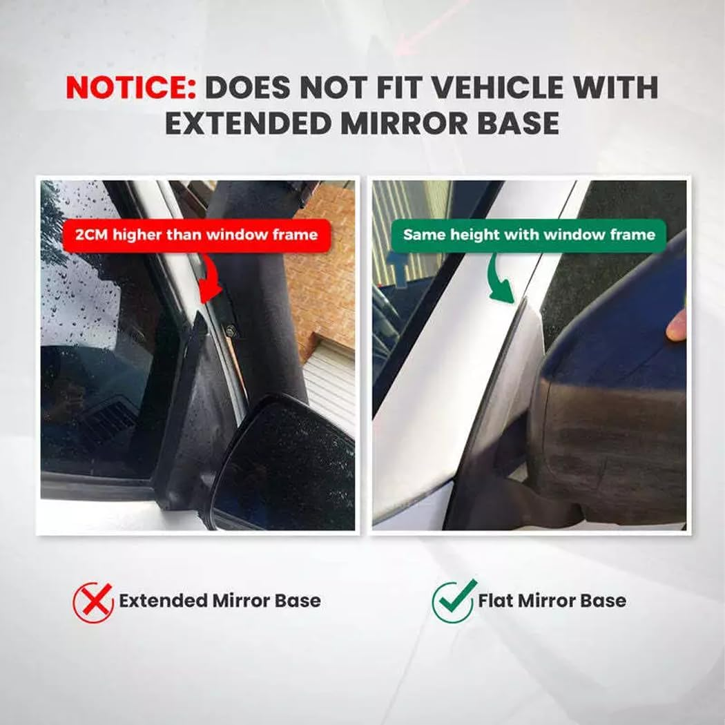 4PCS Premium Weather Shields Window Visors for Toyota Hilux 2005-2015 Dual Cab Weather Shields Window Visors Rain Guard Car Wind Deflectors Black image number 5