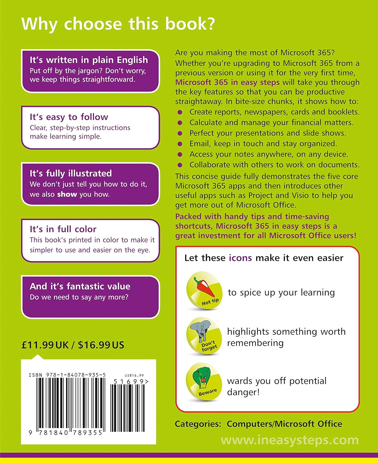 Microsoft 365 in Easy Steps: Covers Microsoft Office Essentials