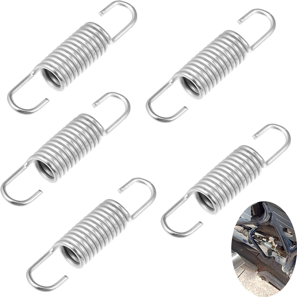 Yehveh 5 Pack Motorcycle Brake Pedal Return Spring 60Mm 2.36'' Rear Lever Clutch Mechanism Tension Springs Replacement for GS125 ATV Suzuki KFX Yamaha Blaster Reclining Chair Recliner Sofa Bed Repair image number 4