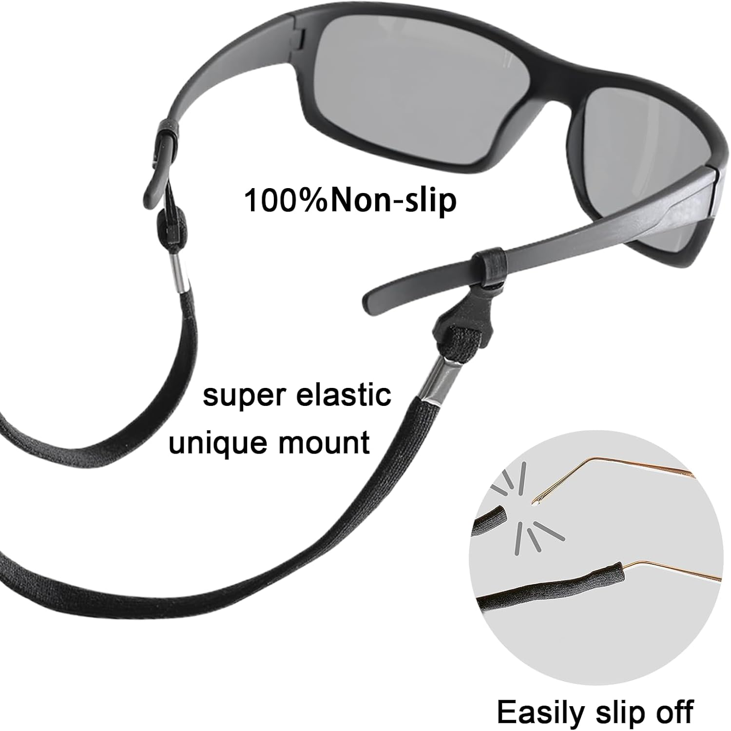 4Pcs Glasses Chain, Sunglasses Chains, Glasses Straps for Men and Women Chain Cord Eyewear Retainer image number 5