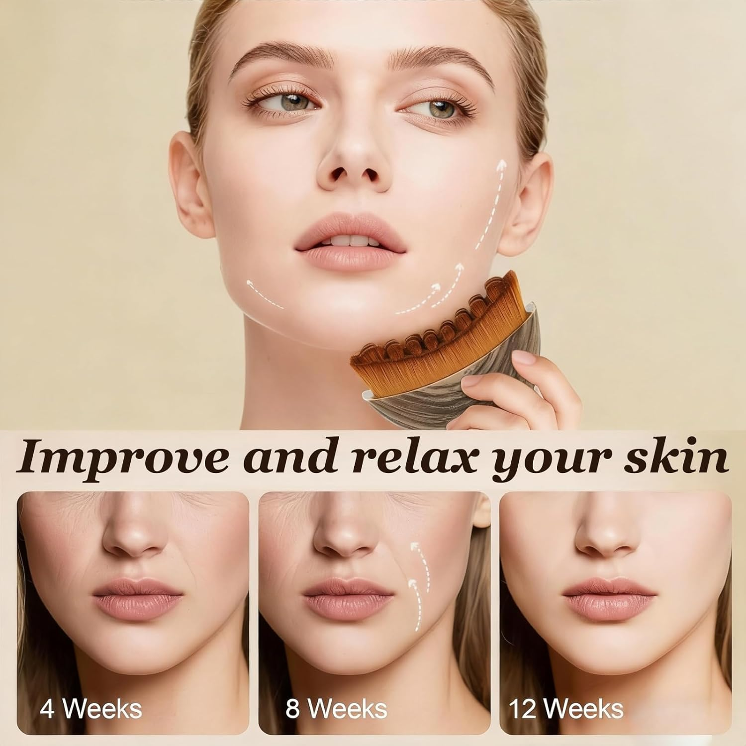 2 Pack Lymphatic Contour Face Brush,New Upgrades Lymphatic Drainage Face Brush,Ergonomic Facial Massager for Contouring, Anti-Puffiness & Skin Tightening, Gentle for All Skin Types