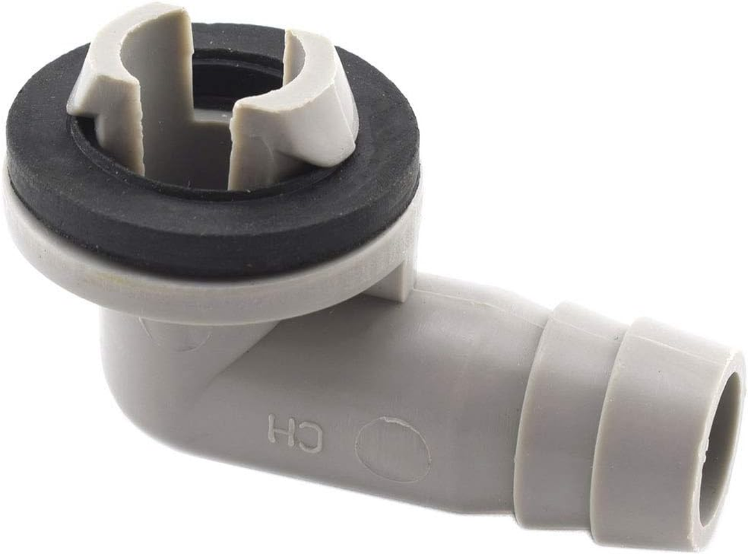 SDTC Tech Air Conditioner AC Drain Hose Elbow Connector Fitting Condensate Draining Adapter Part with Rubber Ring, 3/5 Inch(15Mm) image number 3