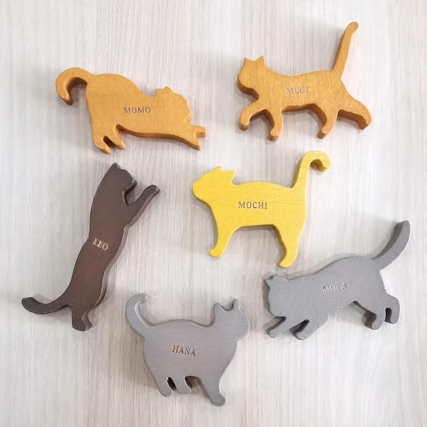 BEACENOV Wooden Stacking Toy Cats,Wooden Toys for Toddler Kids, Cat Lover Gifts,Set of Sixteen Mini Wood Cats,Educational Game,Nursery Decoration,Cute Cat Decor for Children Room,Cat Gifts for Kids image number 3