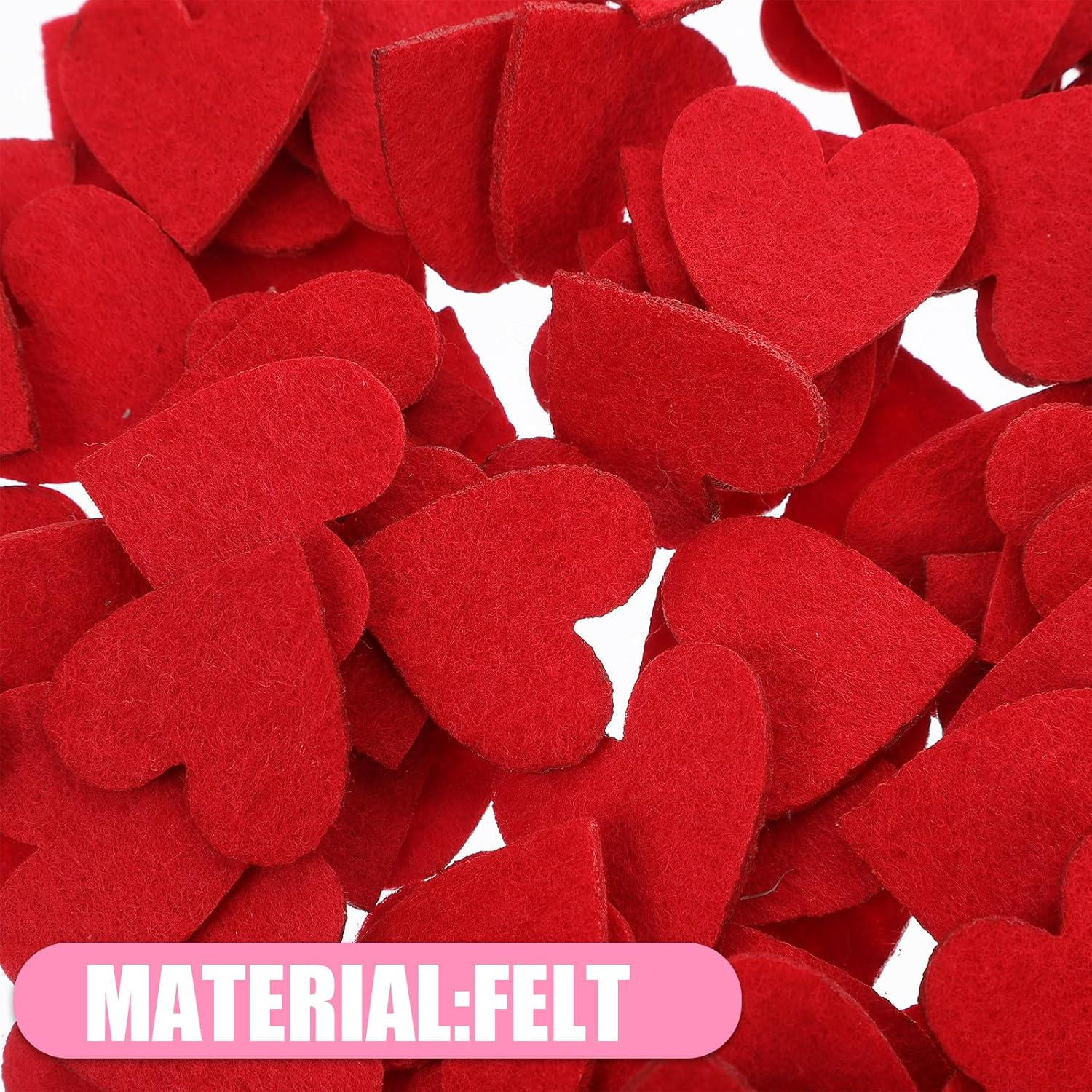 Ciieeo 200Pcs Red Felt Hearts 2.9Cm DIY Heart Confetti for Valentine&rsquo;S Day Decorations, Cake Toppers, Hanging String Garlands and Home D&eacute;cor Accents image number 1