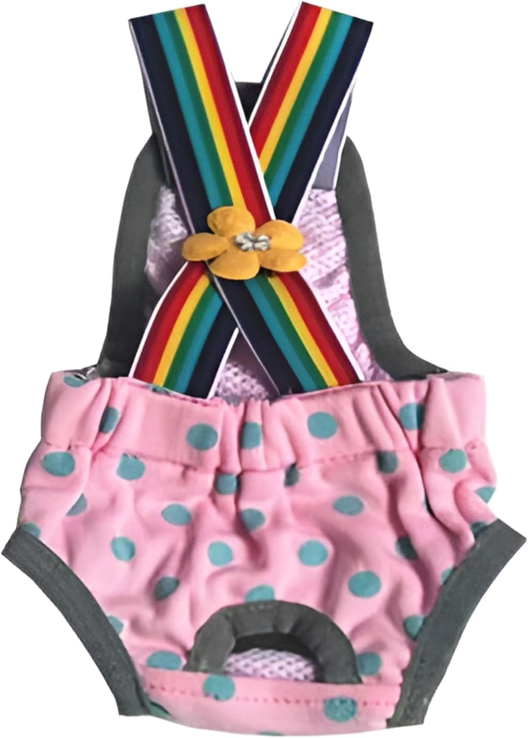 AIMALL Female Pet Dog Cat Puppy Diaper with Suspenders, Reusable Sanitary Nappy Pants for Menstrual Care, Heat Protection, Washable Underwear in Multiple Sizes