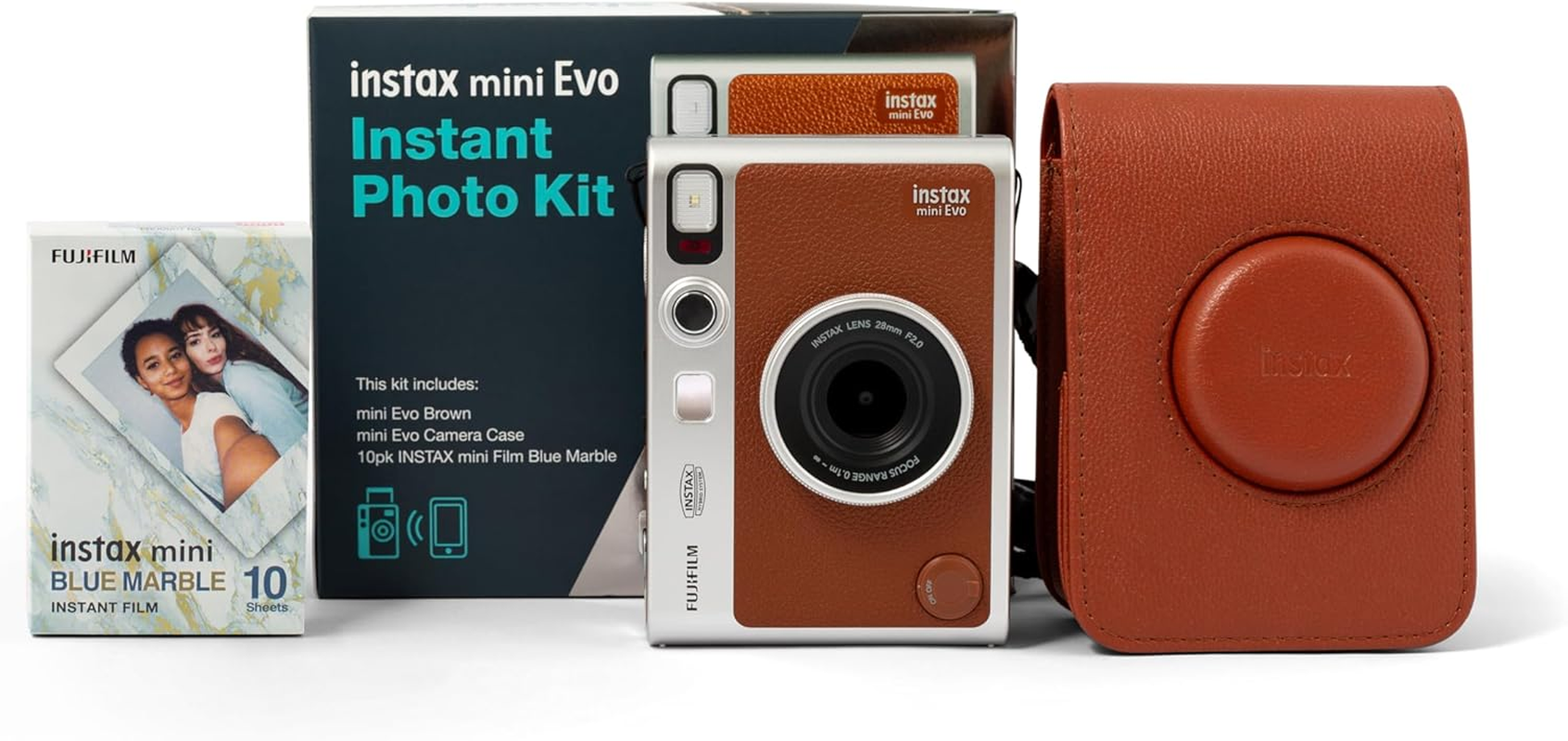 Instax Fujifilm Mini EVO Bundle, Brown image number 4