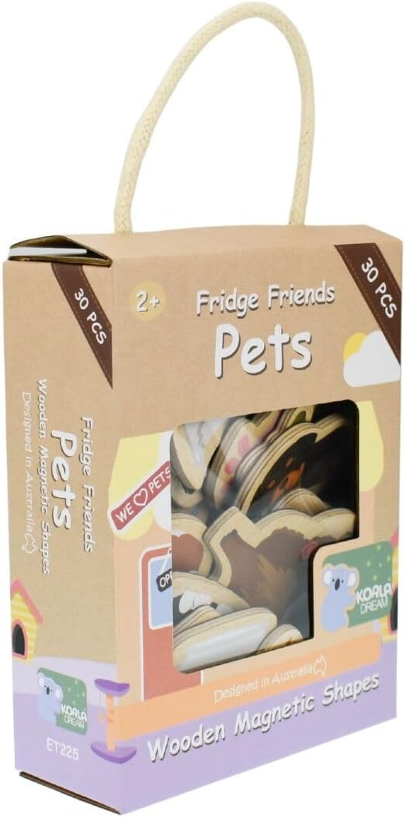 Koala Dream - Fridge Friends Pets Set | 30Pcs Fun Pet-Themed Educational Animal Magnets for Kids image number 4