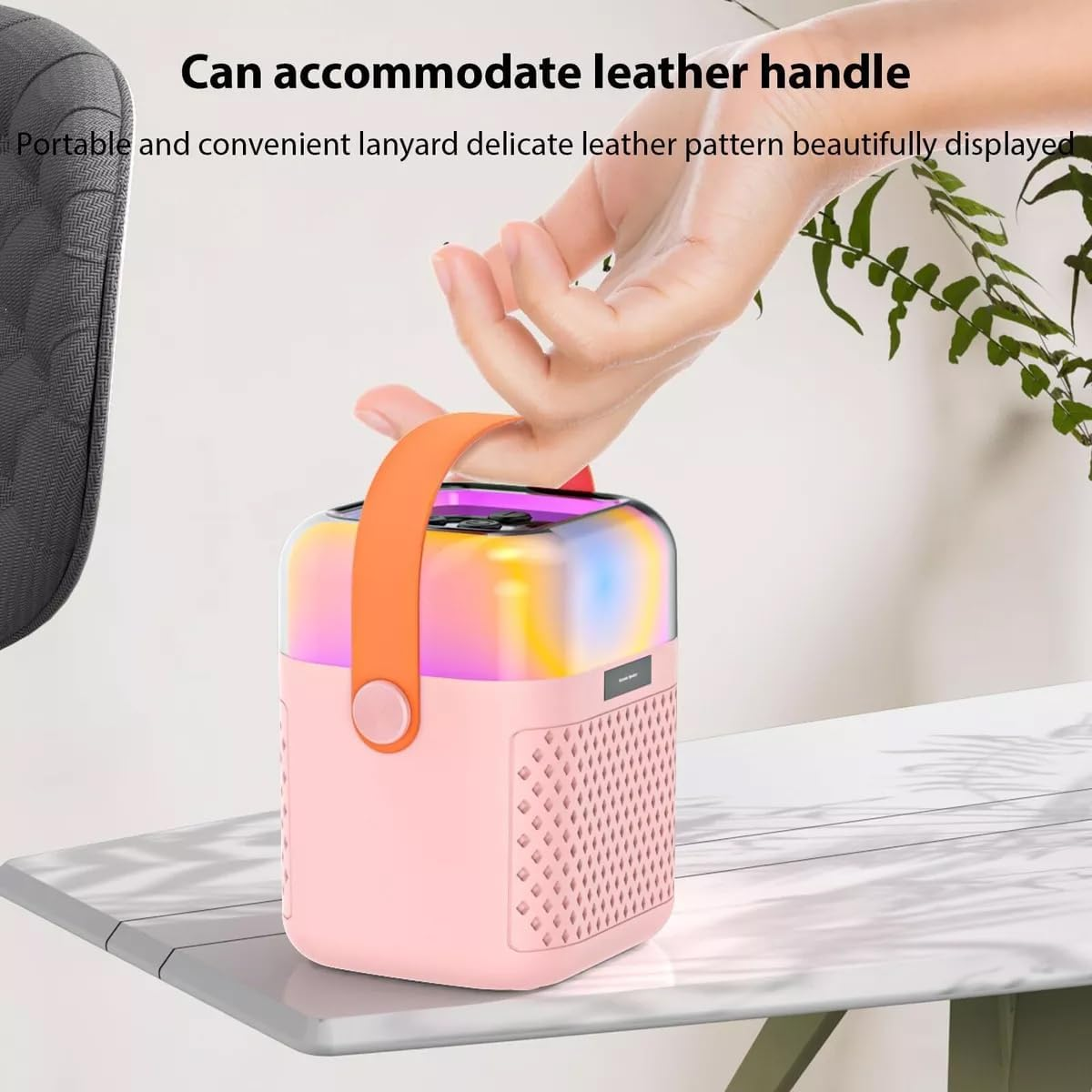 Luczeng Mini Karaoke Machine, Portable Bluetooth Karaoke Speaker | with 2 Wireless Microphone | Type-Ccharging Port | 5 Sound Effects | for Adullts and Kids | Birthday Gift image number 1