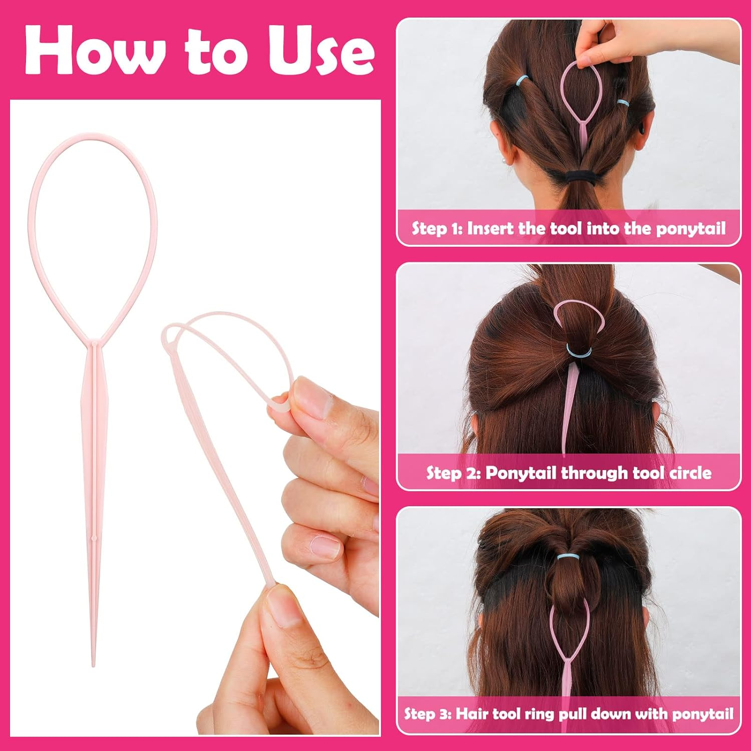 28 Colored Rubber Bands for Hair, 1500 Pcs Small Girls Hair Ties Elastic Hair Ties Hair Rubber Bands with 6 Hair Styling Tools Colorful Hair Accessories for Girls Baby Toddlers Kids image number 5