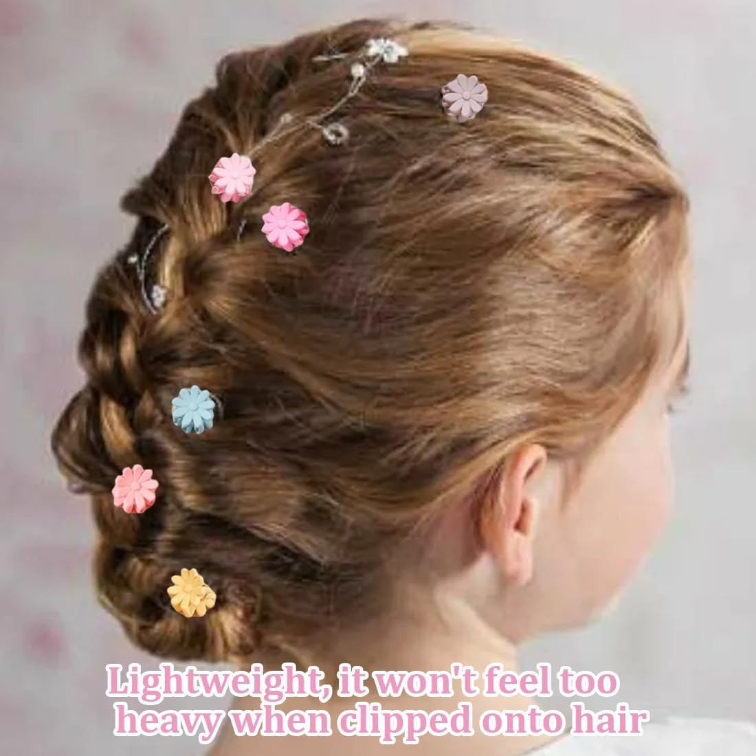 Pack of 36 Small Flower Hair Clips Mini Hair Clips Mini Hair Clips Hair Clips for Little Girls Colourful Hair Clips Daisy Hair Clips image number 4