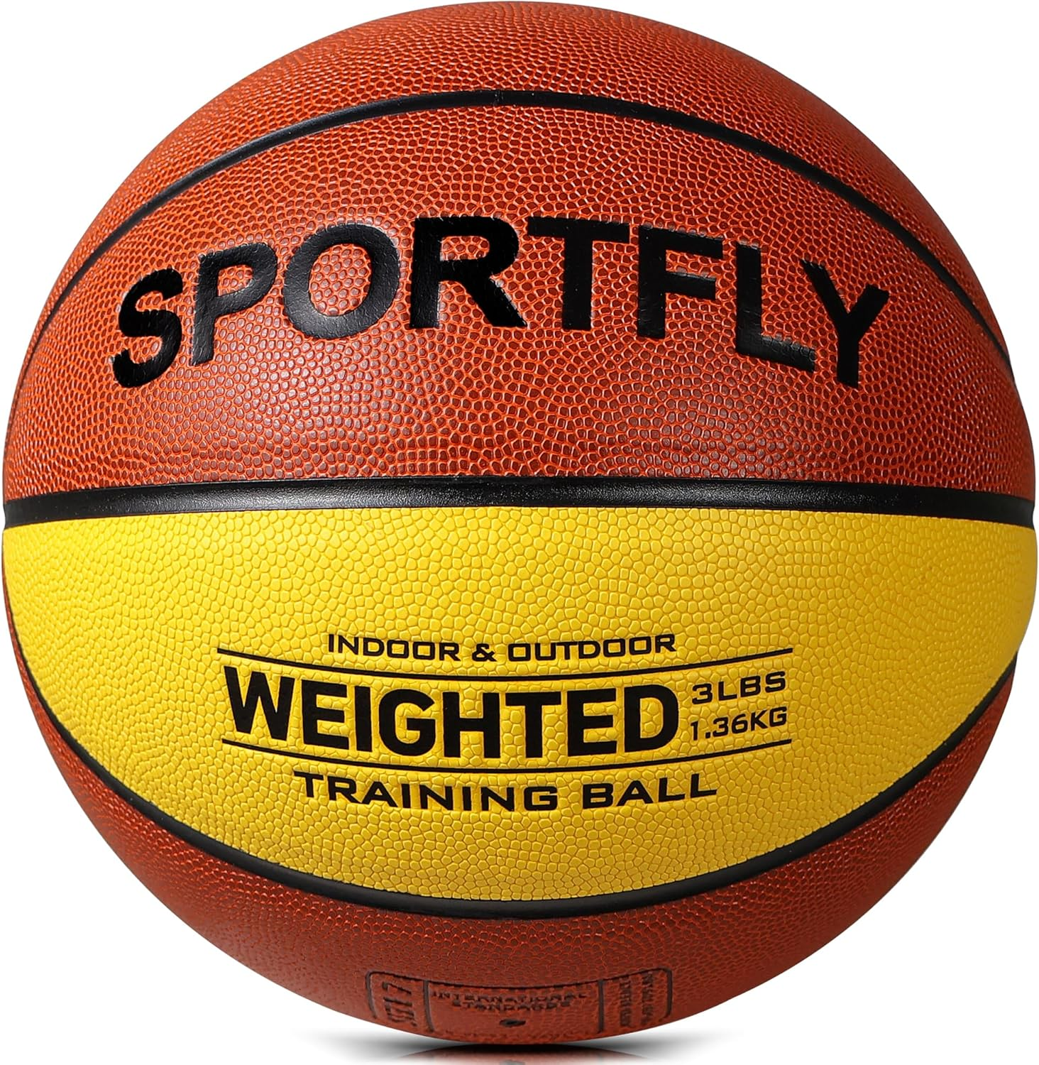 Weighted Basketball 1.3Kg/3Lbs Size 7 - Auxiliary Heavy Basketball for Indoor and Outdoor Training, Improving Dribbling and Ball Control image number 2