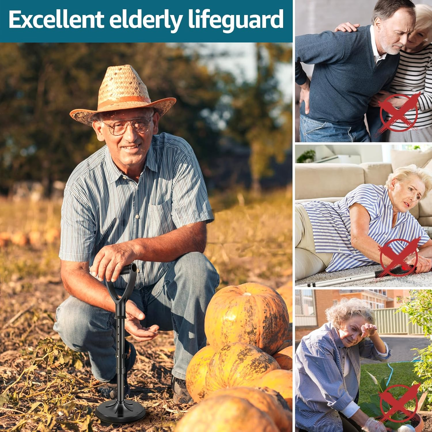 Mobility Tool Standing Aid Device Adjustable Standup Helper to Help Get up from Floor and Ground Metal Senior Lift Assist Device Elderly Standing Helper Support Tool for Seniors ZHAZHAMO image number 1