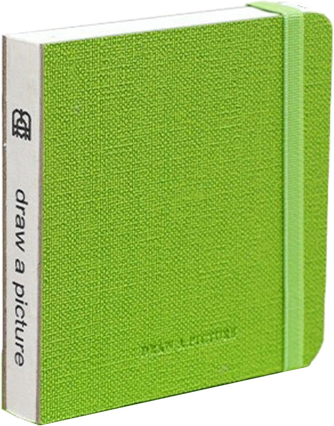 Betterjonny 10 * 10Cm Square Watercolor Journal, 100% Cotton Watercolor Paper, 300GSM, Acid-Free, 30 Sheets, 60 Pages, Watercolor Paper Notebooks Travel Sketchbooks for Artists Adults Students(Green)