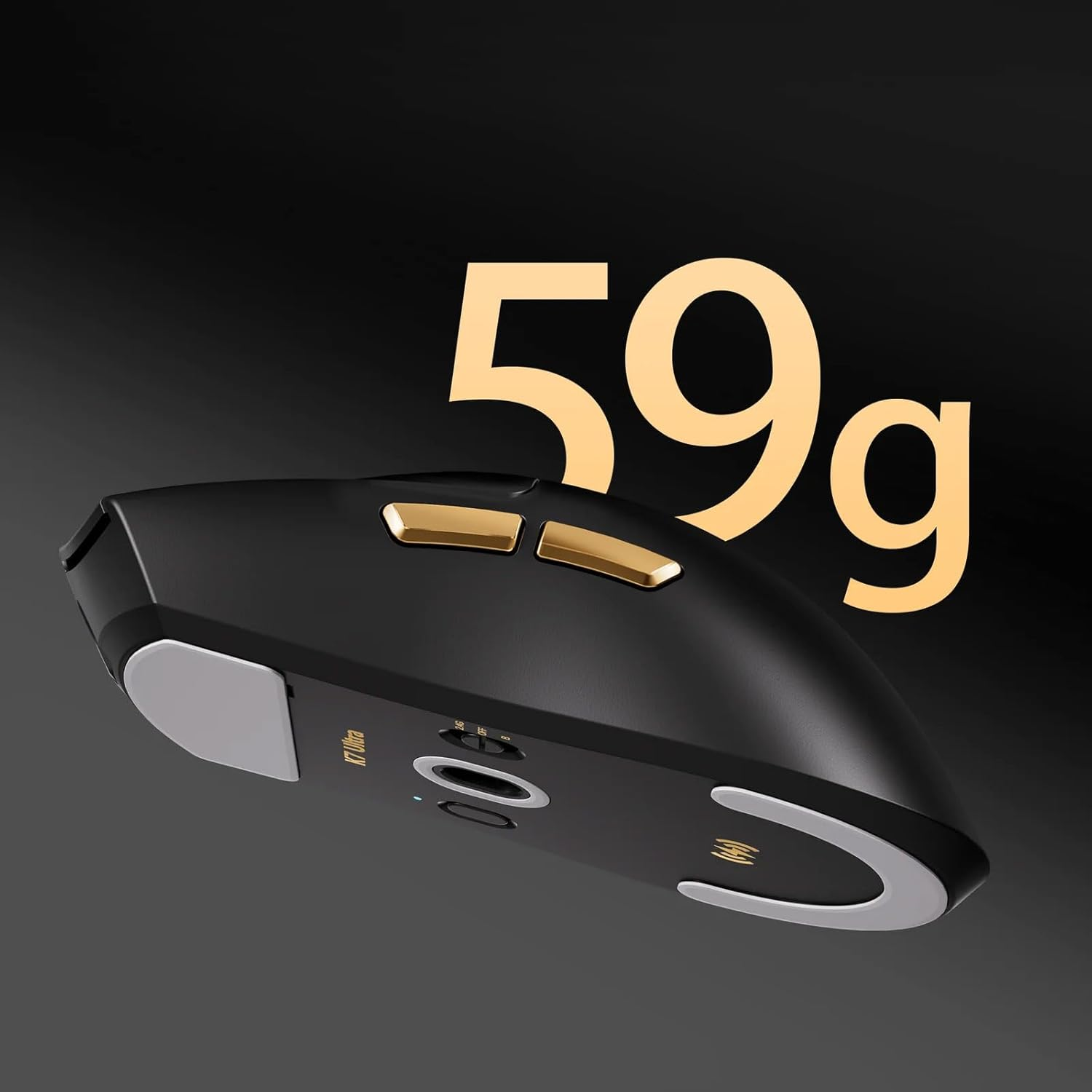 MCHOSE K7 Ultra Wireless Esports Gaming Mouse with Magnetic Charging Dock, PAW3950 Optical Sensor, Dual 8K Polling, 42K DPI, 59G Lightweight, 5 Programmable Buttons, 130 Hr Battery (Black) image number 6