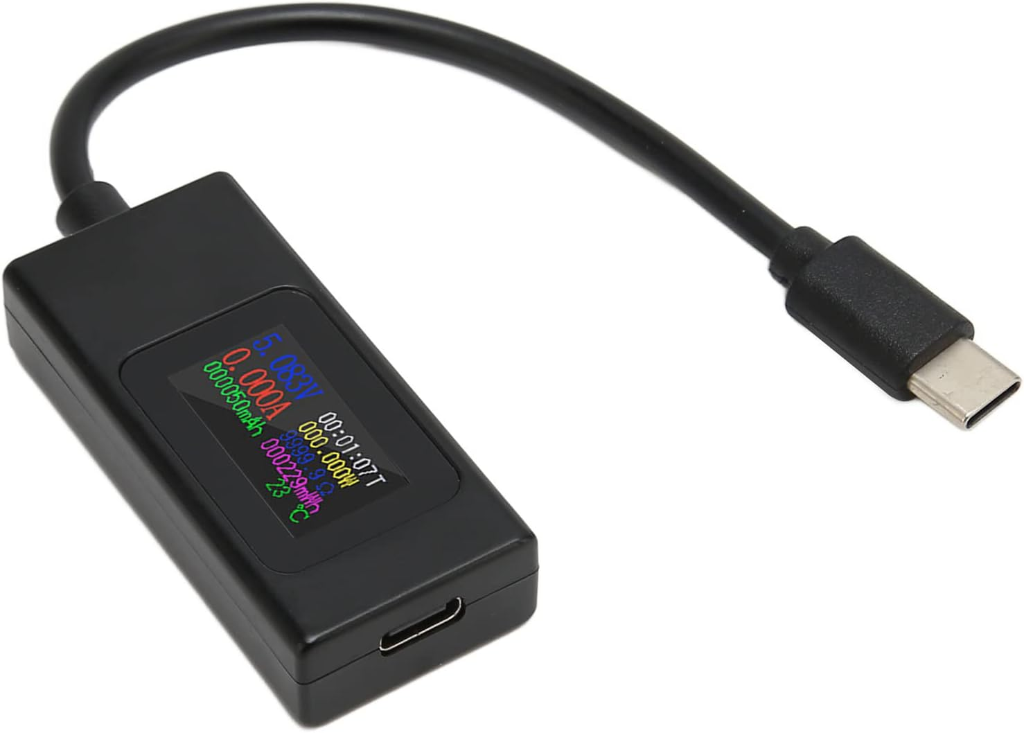 USB C Power Meter Tester, 4-30V 0-6.5A Digital Multimeter, Multifunction Tester Display Capacity Voltage Current Detector for USB C Cables, Laptops, Phones And image number 2