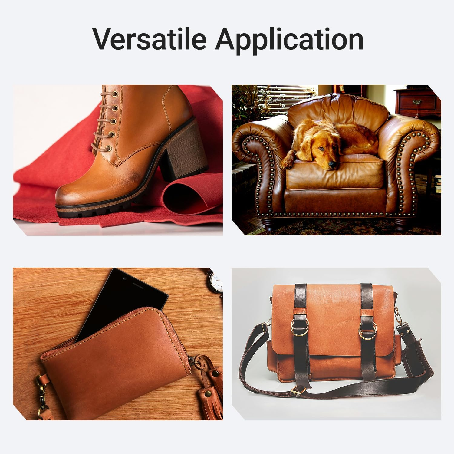 Salve Brush for Furniture, Wood & Leather Cleaning Brush with Comfortable Handle Soft Nylon Bristles Wax Brushing Tool image number 5