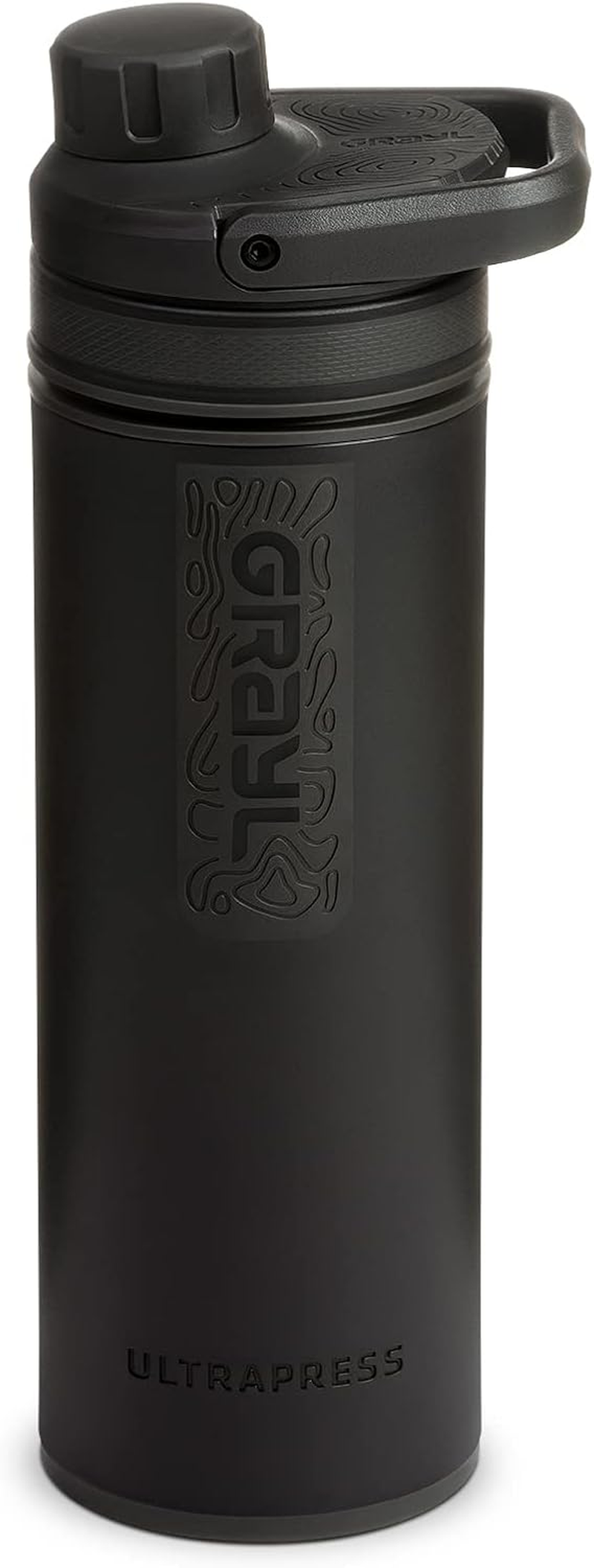 GRAYL Ultra Press Premium Outdoor Water Filter Mega Bundle with Replacement Filter 300L Drinking Water Removes 99.99% Bacteria & Viruses for Camping, Survival & Travel - Covert Black + Black image number 6