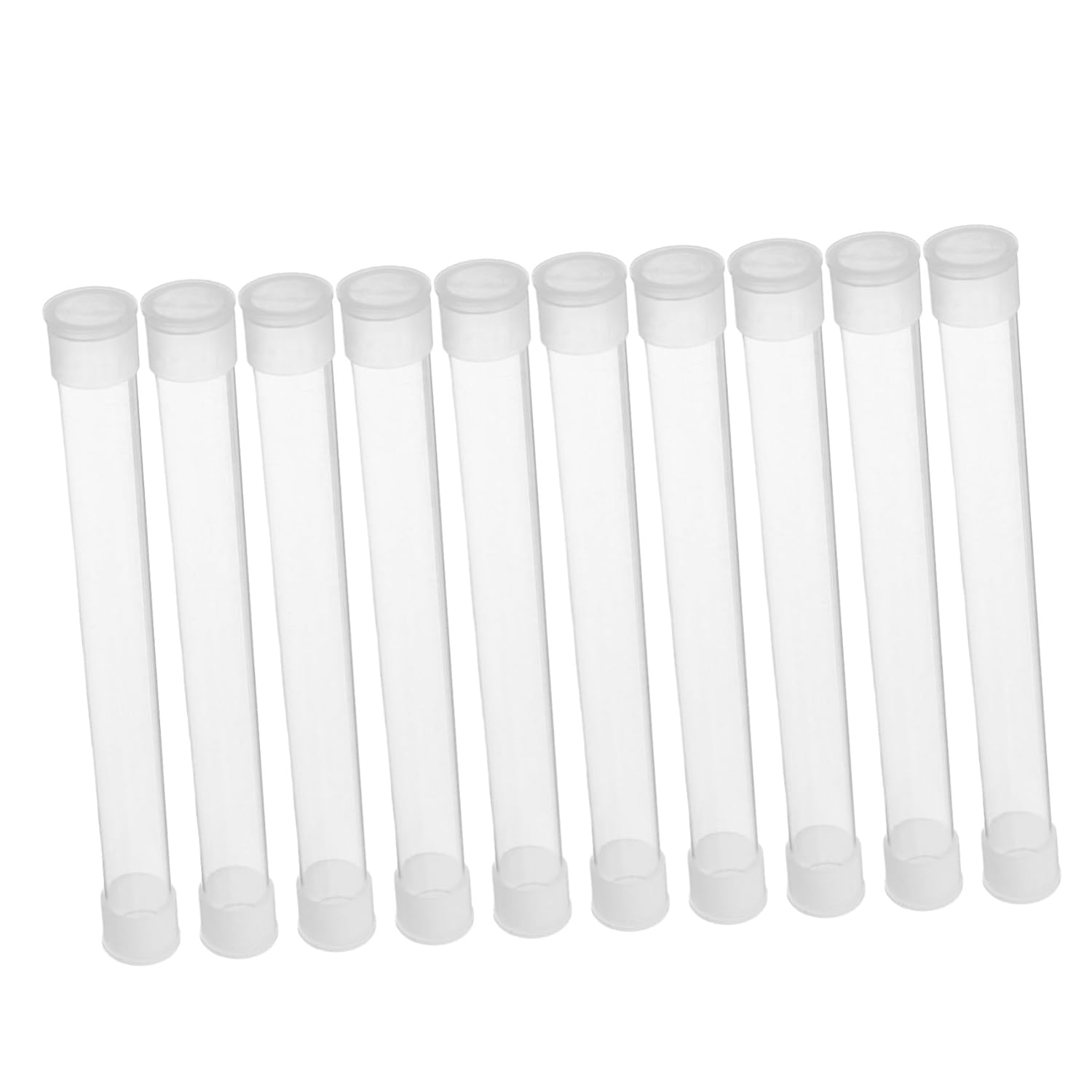10Pcs Thermometer Protective Cases Transparent Plastic Tube Portable Needle Storage Organizer for Home Office Travel Safe Carry and Impact-Resistant Protection