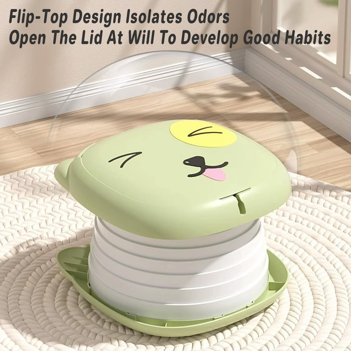 AIMALL Children'S Portable Folding Toilet, Lightweight Travel Potty Seat, 9.45X9.45X6.69 Inches, Odour-Resistant for Outdoor and Indoor Use image number 6