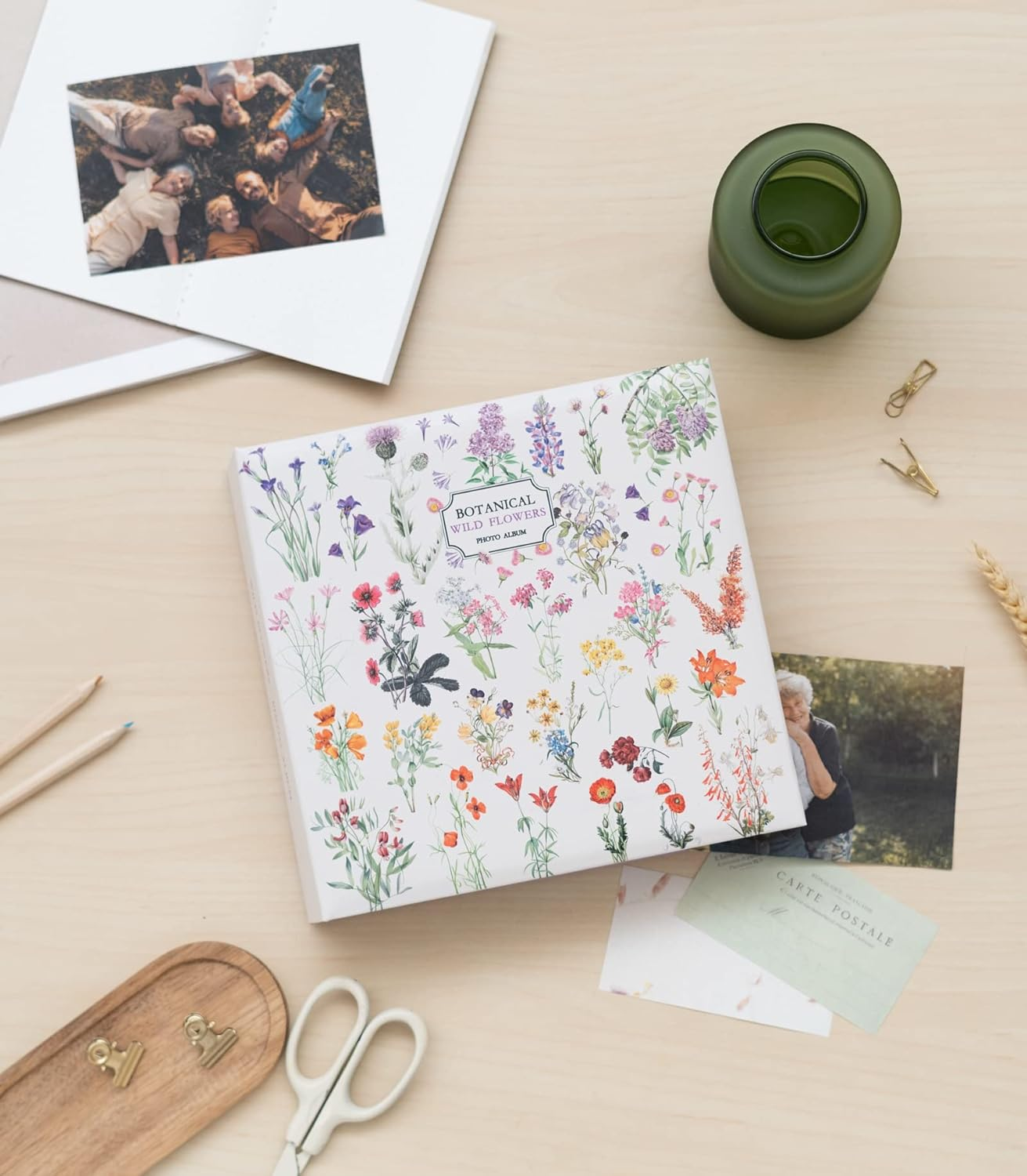 Kokonote Botanical Wild Flowers Photo Album | 6X4 Photo Album - 10X15 Cm | Family Photo Album 200 Pockets | Friend Gifts | Photo Books for Memories | Photo Album Slip In image number 3