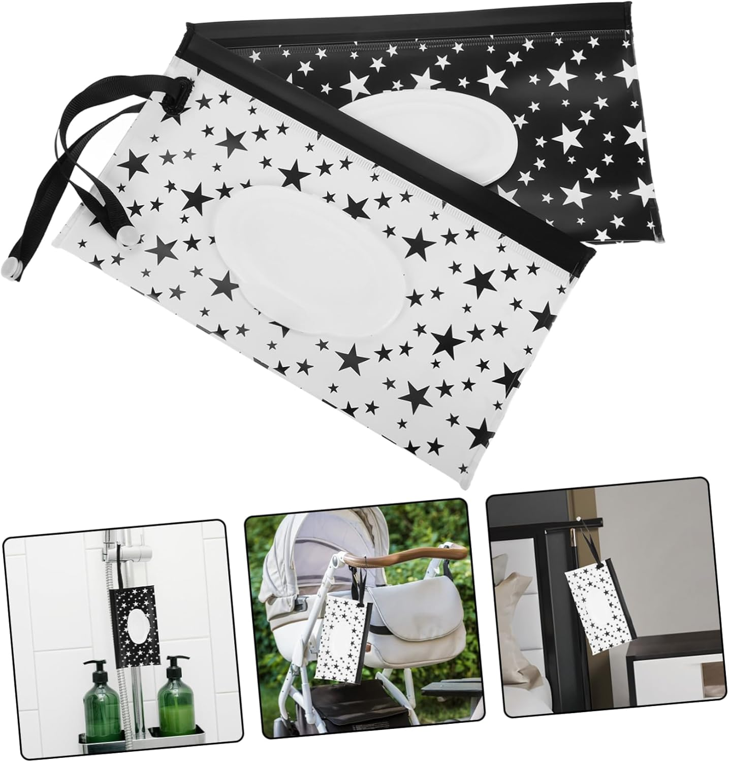 2Pcs Portable Wipe Holder Case Travel Wipes Dispenser Bag for Household Use image number 5