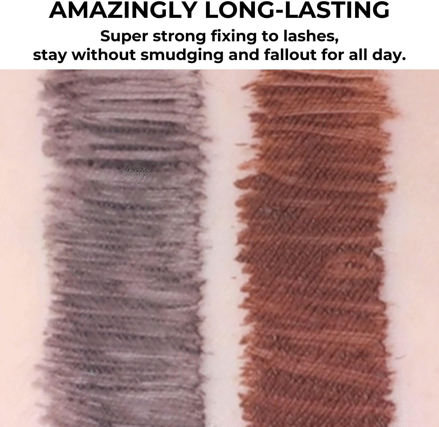 BBIA Never Die Mascara Extreme - Delicate Curling Ultra Long-Lasting Fixing Power Volumizing Lengthening Intense Length Natural Full Lashes No Smudging & Clumping K-Beauty (02 SUPER BROWN, 7 Gram) image number 4