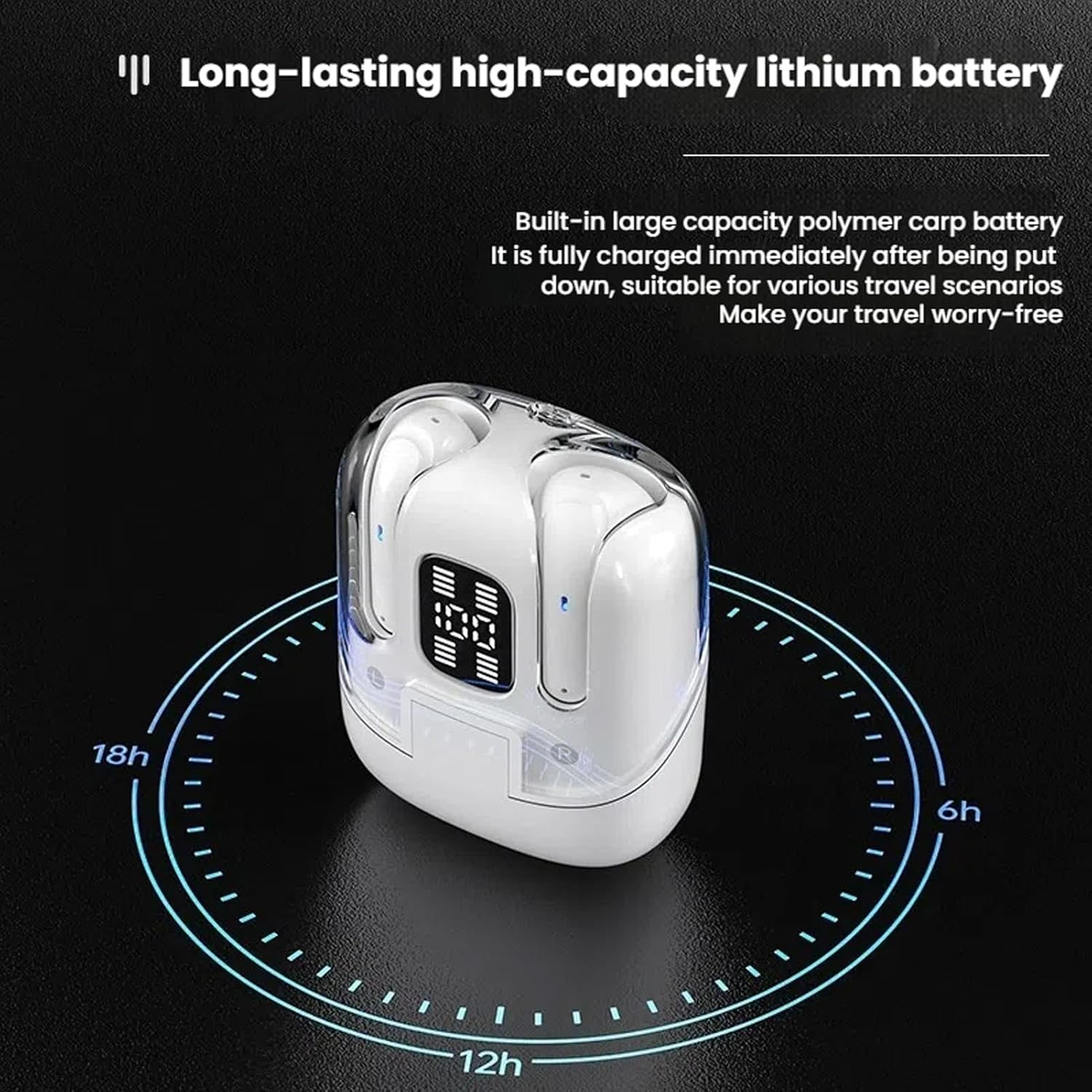 Sxhlseller 2 Pairs Wireless Earbuds, Hifi Stereo Noise Reduction Earphones with LED Display Charging Case, 120H Playtime, 4 in 1 Touch Control Earbuds for Laptop Pad Phones image number 1