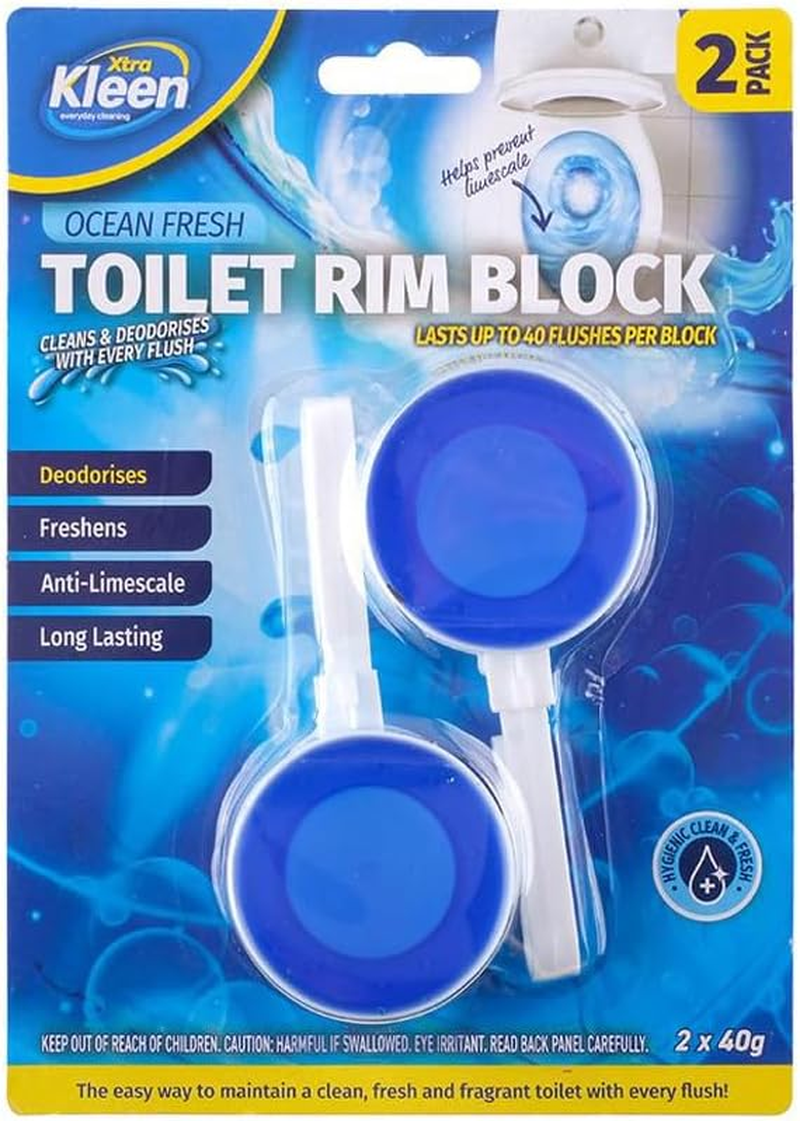 Leona Co Toilet Rim Block Freshener 2/4/6-Pack - Clip-On Deodorizer for Toilet Bowl | Long-Lasting 40 Flushes per Block | Bathroom Odor Eliminator | Easy-To-Use Toilet Cleaner (40G Each) (4) image number 6