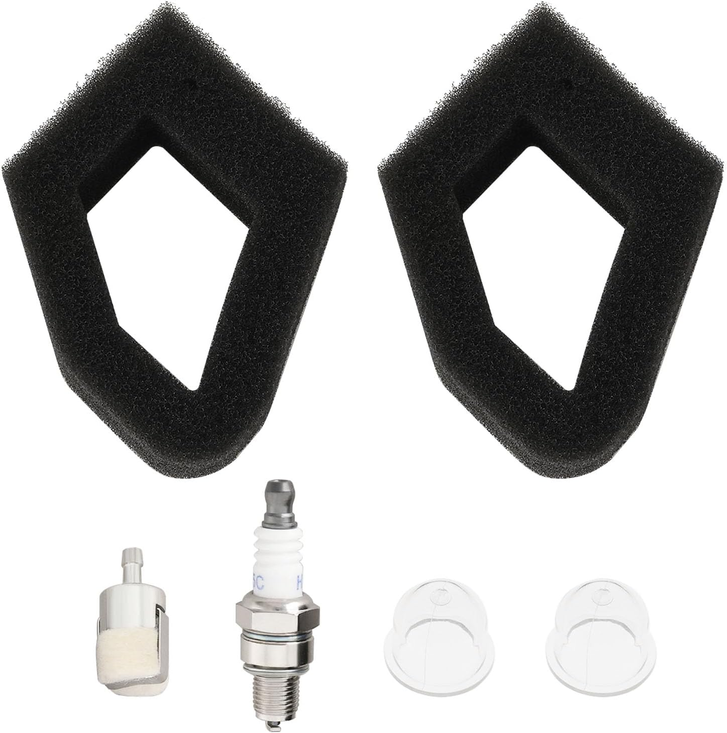 YINETTECH 1Set Mower Air Filter with Spark Plug Primer Bulb Replacement Part Compatible with 17211-Z0Z-000 17211Z0Z000 Compatible with Honda GX35 GX35NT HHT35S 35Cc 4 Stroke 1.3 HP Small Engine image number 2