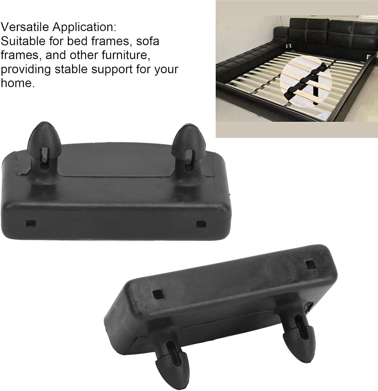 Replacement Bed Slat Holders Kits, 20PCS Plastic Bed Slat End Caps Holders Easy Installation Bed Slat Cover Replacement Holders Stable Furniture Accessory for Holding Bed Base image number 6